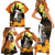 Capy-Boo-Ra Halloween Family Matching Short Sleeve Bodycon Dress and Hawaiian Shirt Haunted House And Pumpkin Spooky - Wonder Print Shop