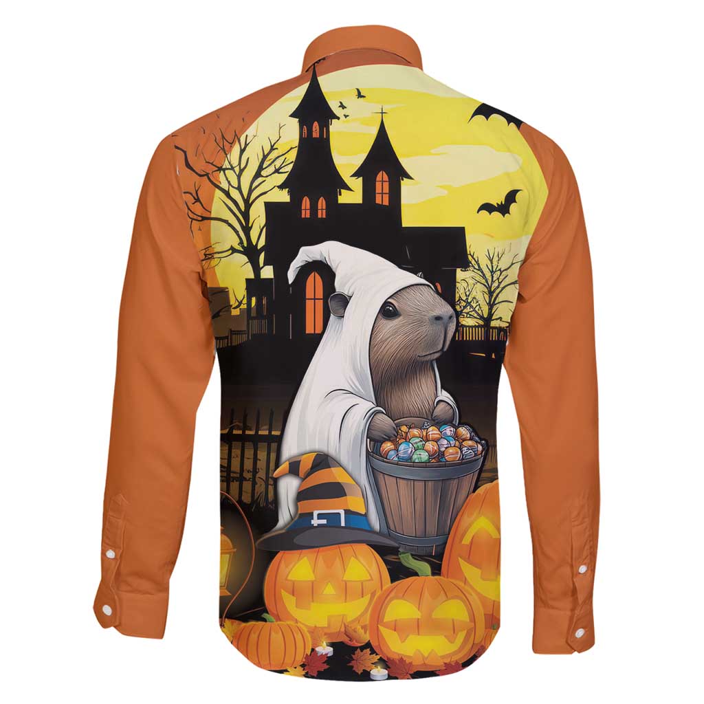 Capy-Boo-Ra Halloween Family Matching Summer Maxi Dress and Hawaiian Shirt Haunted House And Pumpkin Spooky - Wonder Print Shop