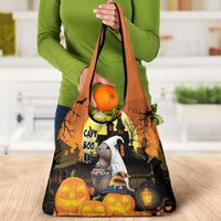 Capy-Boo-Ra Halloween Grocery Bag Haunted House And Pumpkin Spooky