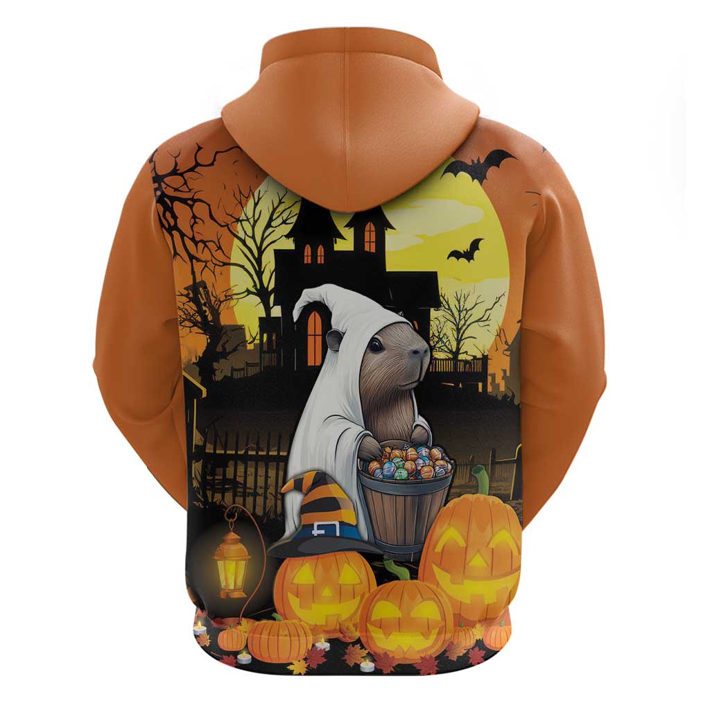 Capy-Boo-Ra Halloween Hoodie Haunted House And Pumpkin Spooky - Wonder Print Shop