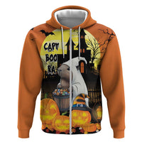 Capy-Boo-Ra Halloween Hoodie Haunted House And Pumpkin Spooky - Wonder Print Shop