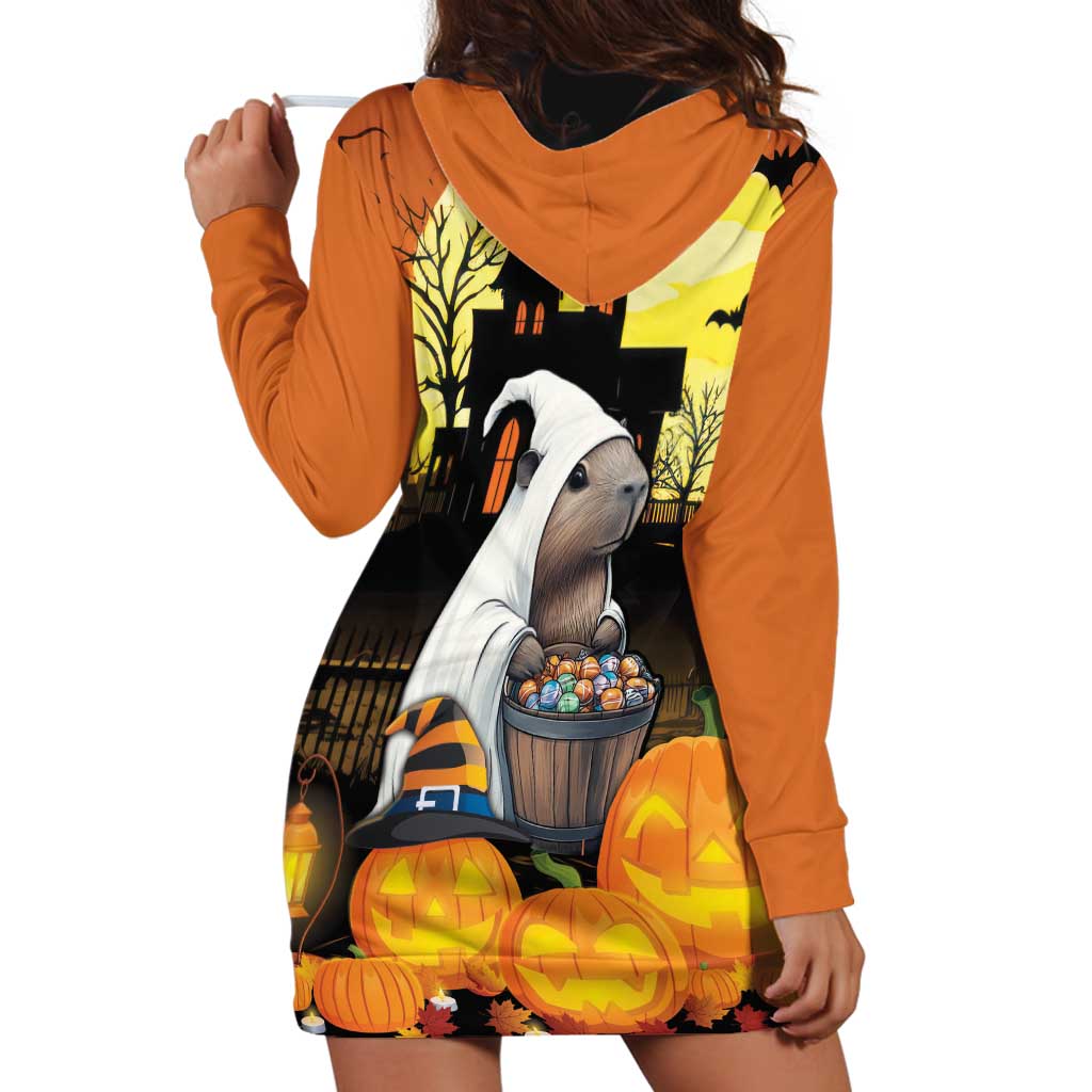 Capy-Boo-Ra Halloween Hoodie Dress Haunted House And Pumpkin Spooky - Wonder Print Shop