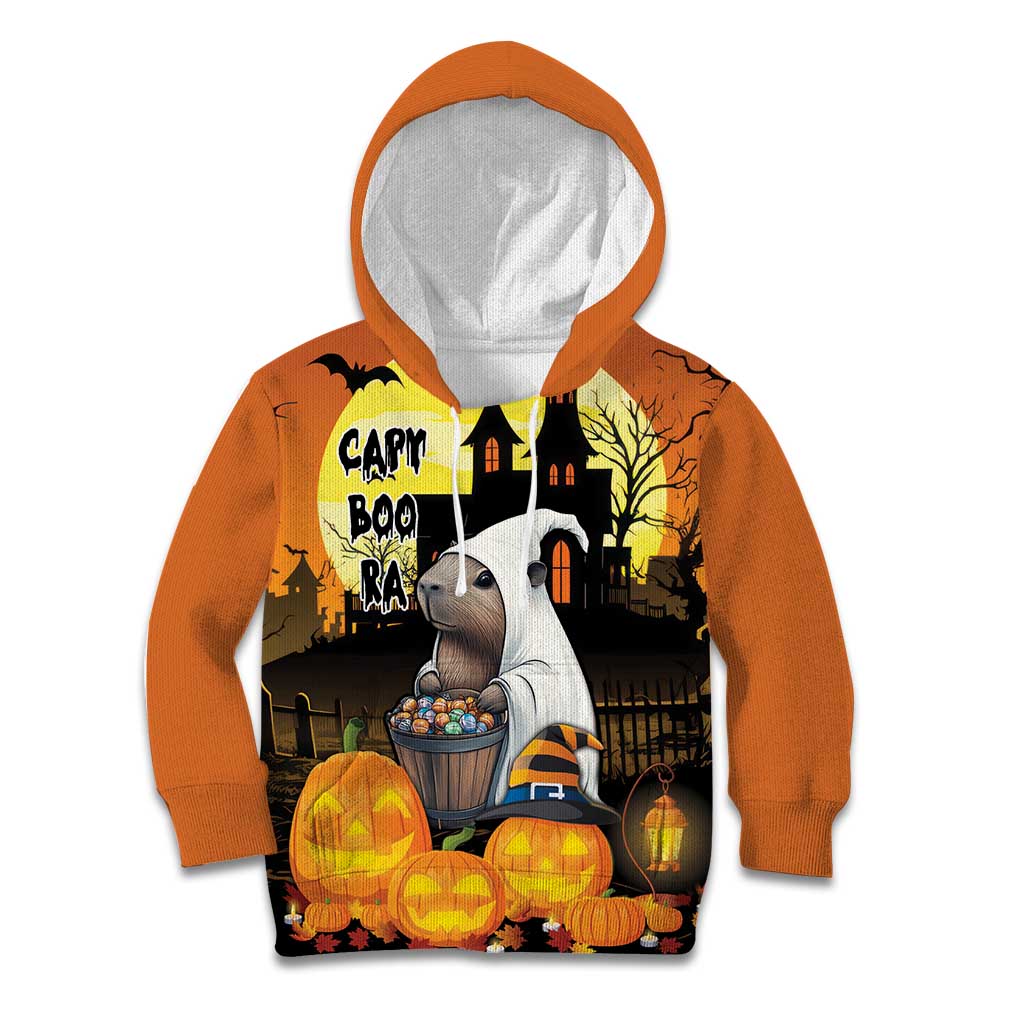 Capy-Boo-Ra Halloween Kid Hoodie Haunted House And Pumpkin Spooky - Wonder Print Shop