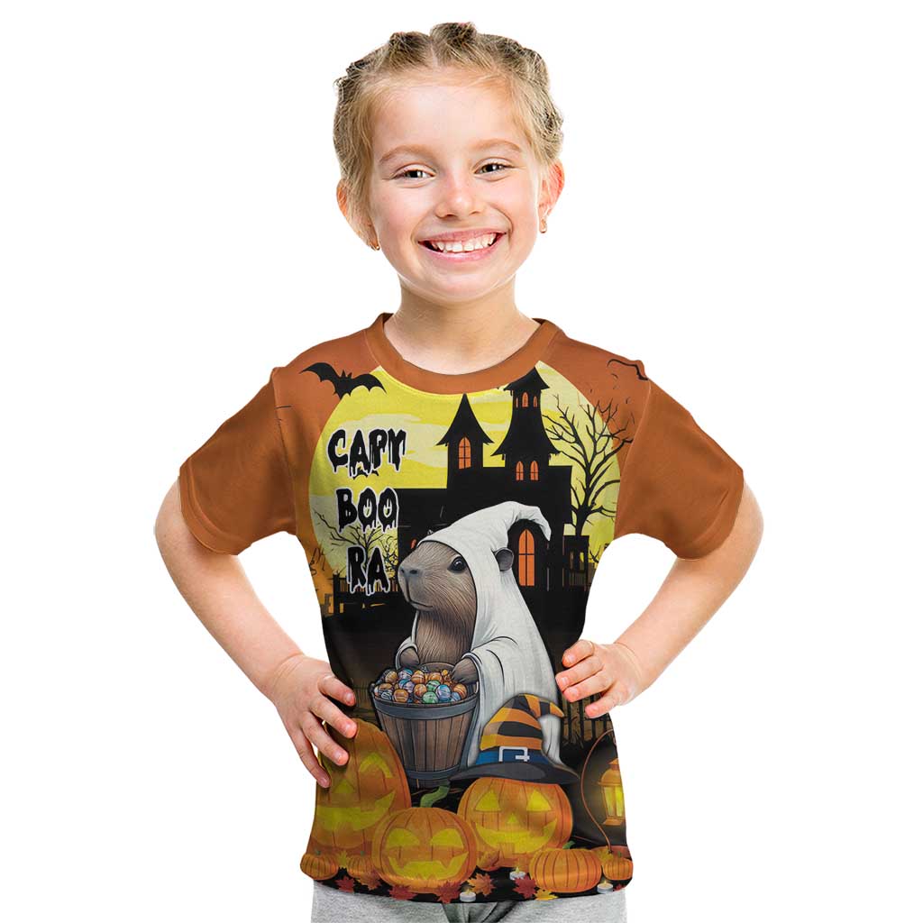 Capy-Boo-Ra Halloween Kid T Shirt Haunted House And Pumpkin Spooky - Wonder Print Shop