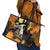 Capy-Boo-Ra Halloween Leather Tote Bag Haunted House And Pumpkin Spooky - Wonder Print Shop