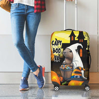 Capy-Boo-Ra Halloween Luggage Cover Haunted House And Pumpkin Spooky - Wonder Print Shop