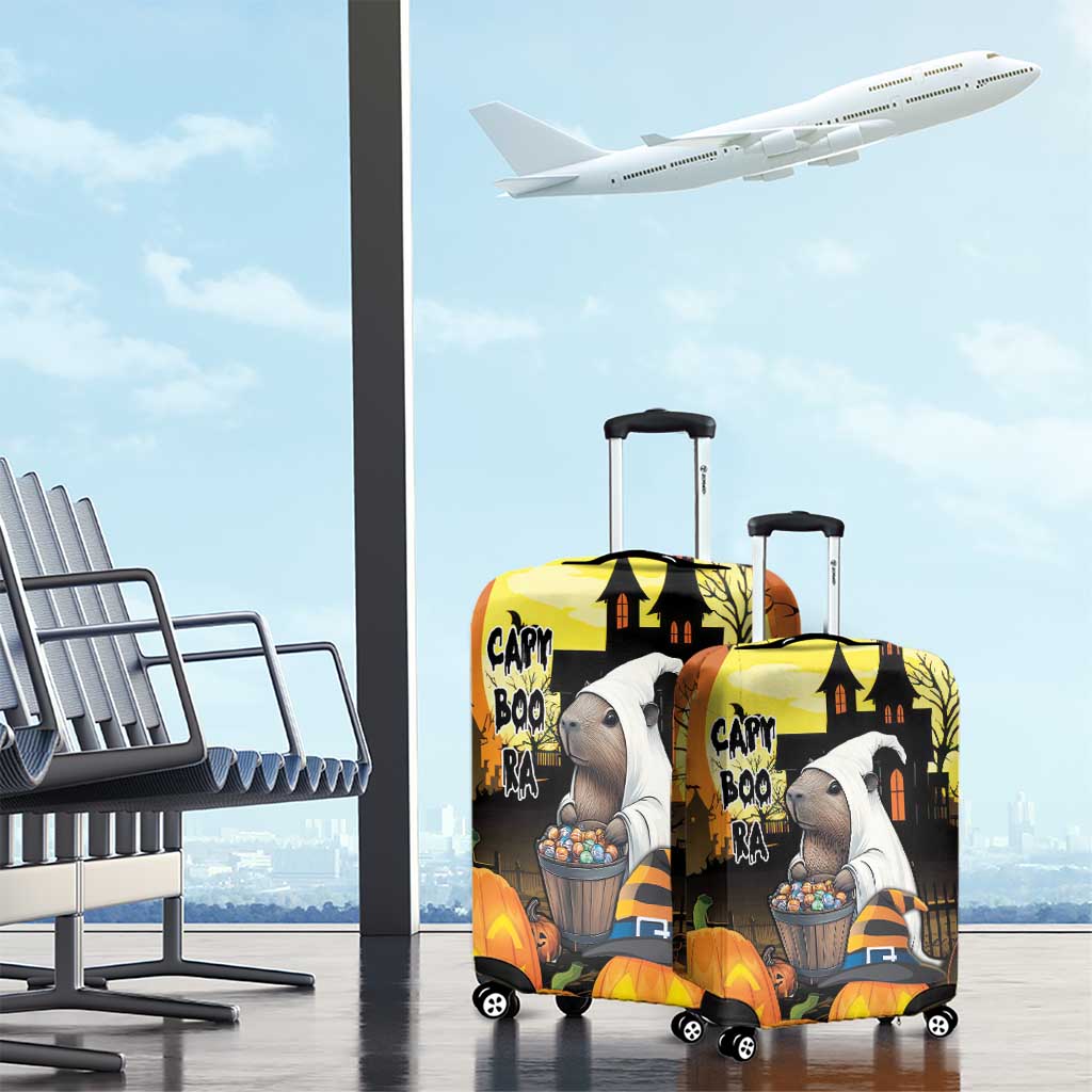 Capy-Boo-Ra Halloween Luggage Cover Haunted House And Pumpkin Spooky - Wonder Print Shop