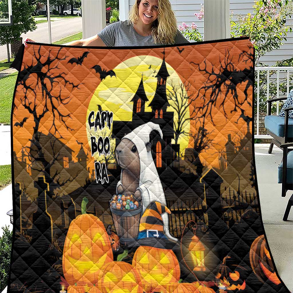 Capy-Boo-Ra Halloween Quilt Haunted House And Pumpkin Spooky - Wonder Print Shop