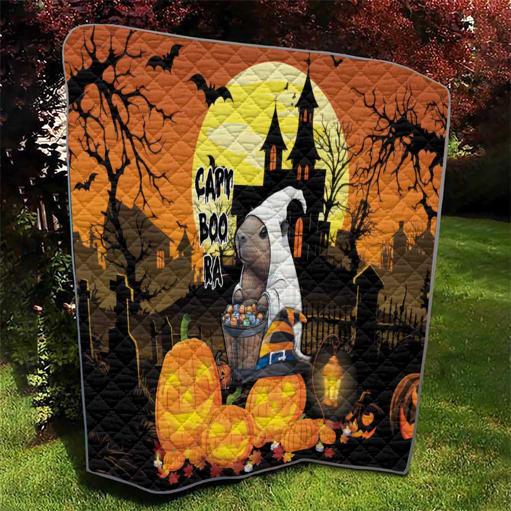 Capy-Boo-Ra Halloween Quilt Haunted House And Pumpkin Spooky - Wonder Print Shop