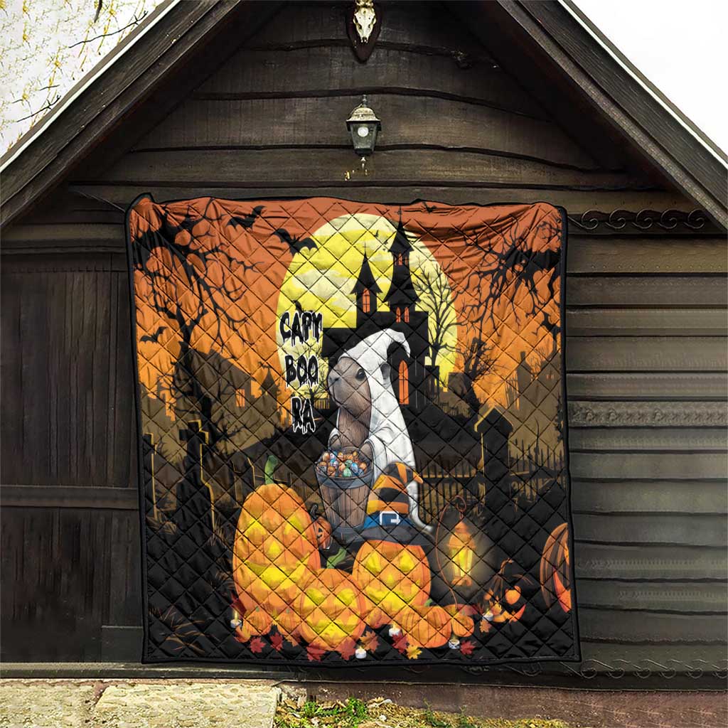 Capy-Boo-Ra Halloween Quilt Haunted House And Pumpkin Spooky - Wonder Print Shop