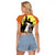 Capy-Boo-Ra Halloween Raglan Cropped T Shirt Haunted House And Pumpkin Spooky - Wonder Print Shop