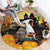 Capy-Boo-Ra Halloween Round Carpet Haunted House And Pumpkin Spooky