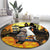 Capy-Boo-Ra Halloween Round Carpet Haunted House And Pumpkin Spooky