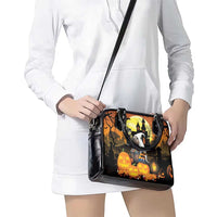 Capy-Boo-Ra Halloween Shoulder Handbag Haunted House And Pumpkin Spooky