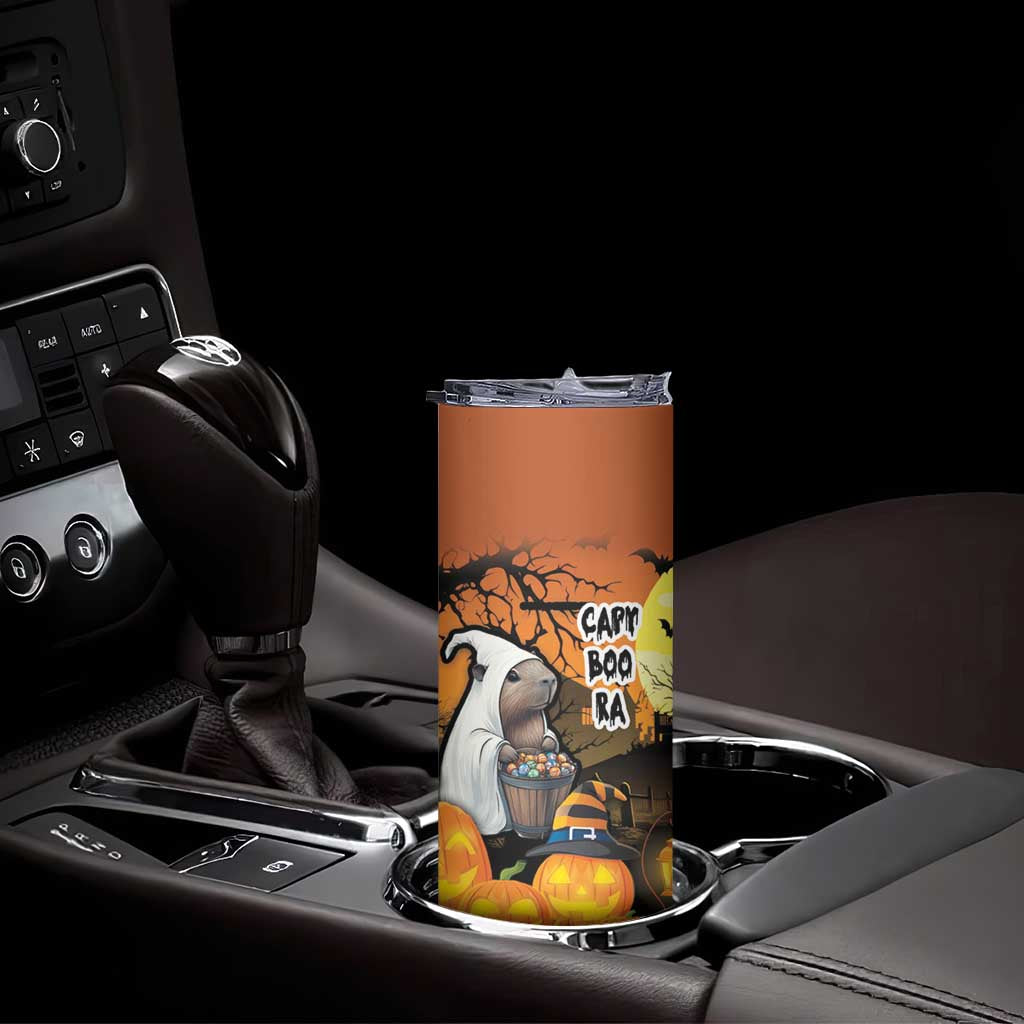 Capy-Boo-Ra Halloween Skinny Tumbler Haunted House And Pumpkin Spooky - Wonder Print Shop