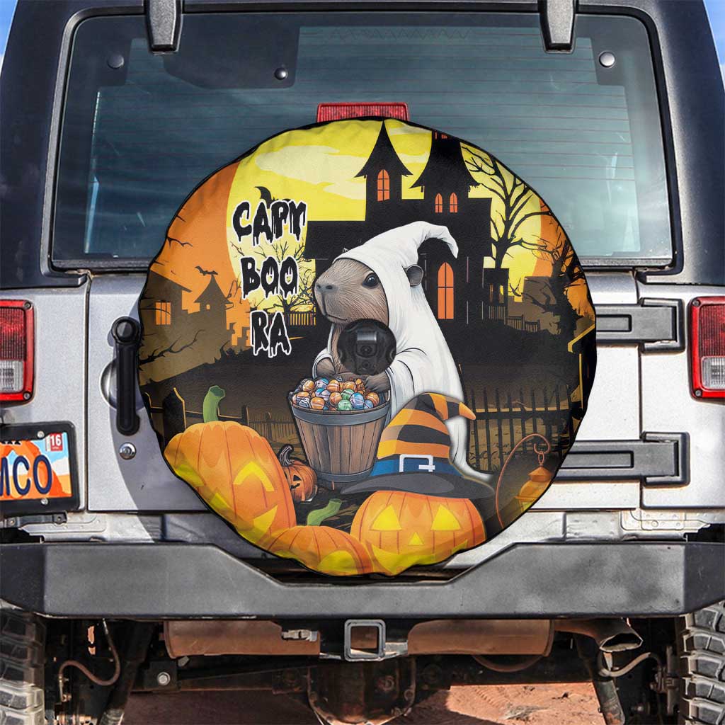 Capy-Boo-Ra Halloween Spare Tire Cover Haunted House And Pumpkin Spooky - Wonder Print Shop