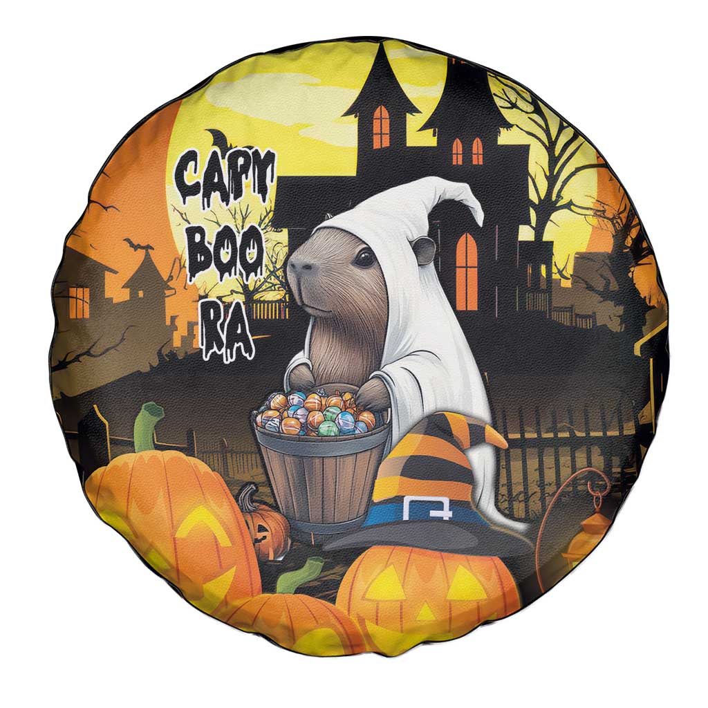 Capy-Boo-Ra Halloween Spare Tire Cover Haunted House And Pumpkin Spooky - Wonder Print Shop
