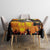Capy-Boo-Ra Halloween Tablecloth Haunted House And Pumpkin Spooky - Wonder Print Shop