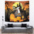 Capy-Boo-Ra Halloween Tapestry Haunted House And Pumpkin Spooky - Wonder Print Shop