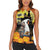 Capy-Boo-Ra Halloween Women Sleeveless Polo Shirt Haunted House And Pumpkin Spooky - Wonder Print Shop