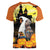 Capy-Boo-Ra Halloween Women V-Neck T-Shirt Haunted House And Pumpkin Spooky - Wonder Print Shop
