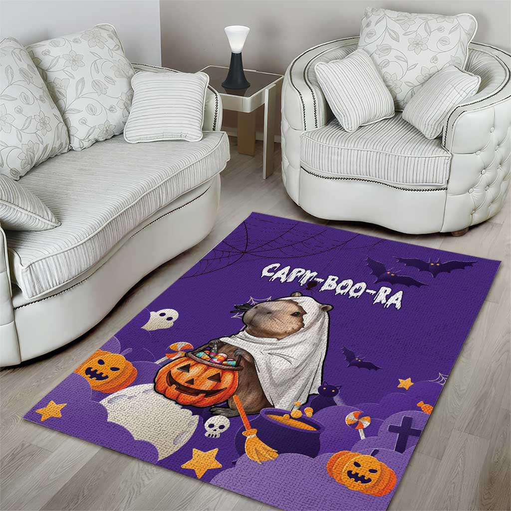 Capy-Boo-Ra Halloween Area Rug Bats And Pumpkins Funny Style - Wonder Print Shop
