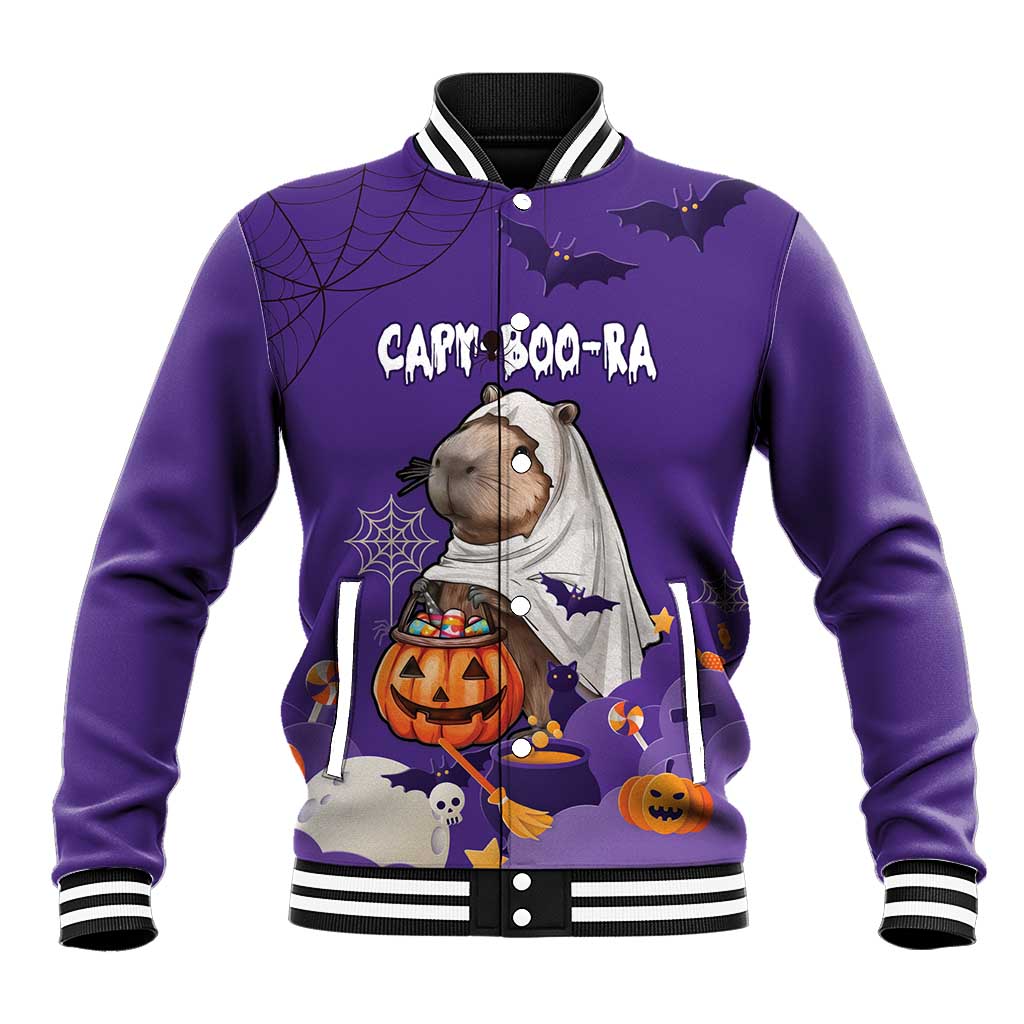 Capy-Boo-Ra Halloween Baseball Jacket Bats And Pumpkins Funny Style - Wonder Print Shop