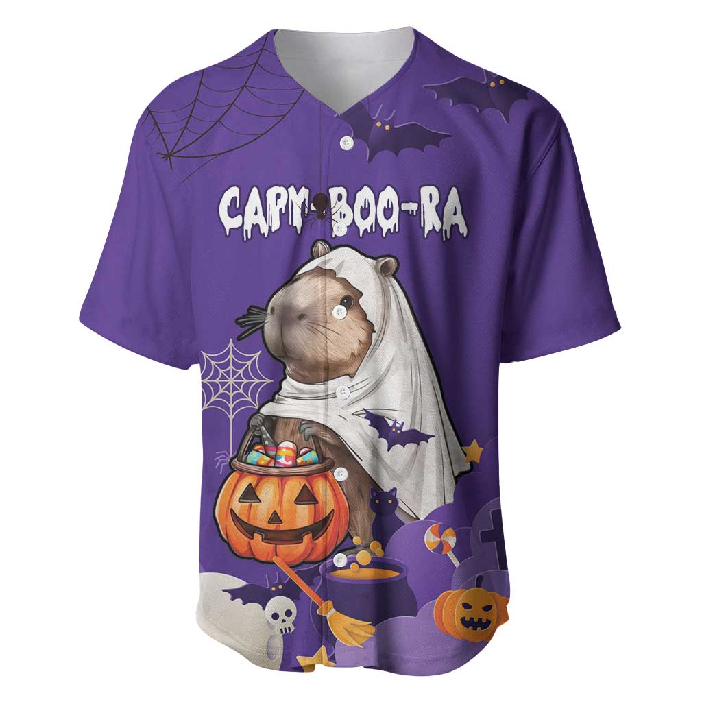 Capy-Boo-Ra Halloween Baseball Jersey Bats And Pumpkins Funny Style - Wonder Print Shop