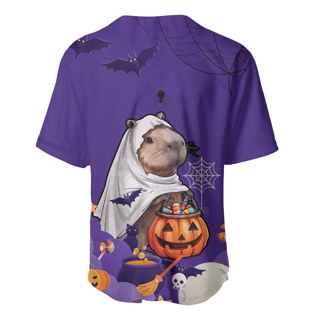 Capy-Boo-Ra Halloween Baseball Jersey Bats And Pumpkins Funny Style - Wonder Print Shop