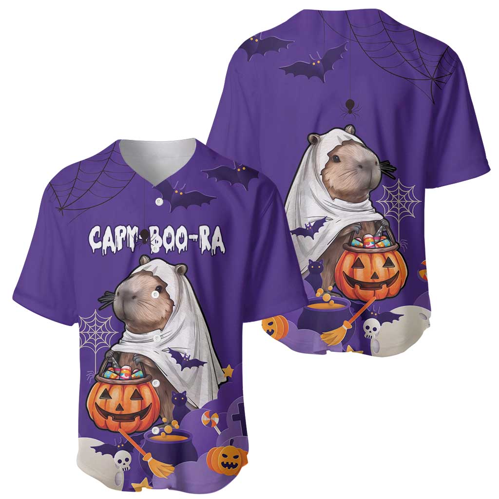 Capy-Boo-Ra Halloween Baseball Jersey Bats And Pumpkins Funny Style - Wonder Print Shop
