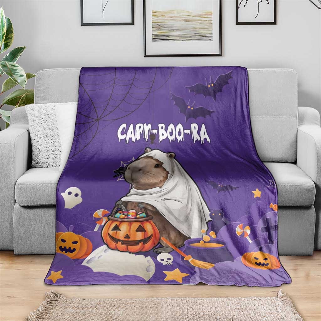 Capy-Boo-Ra Halloween Blanket Bats And Pumpkins Funny Style