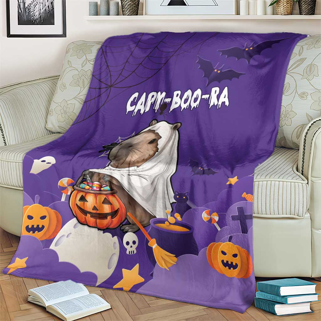 Capy-Boo-Ra Halloween Blanket Bats And Pumpkins Funny Style