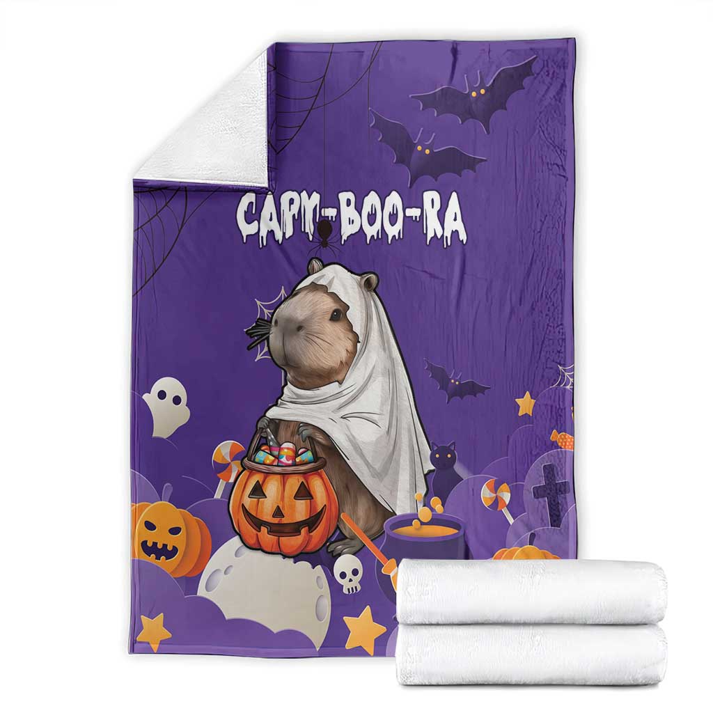 Capy-Boo-Ra Halloween Blanket Bats And Pumpkins Funny Style