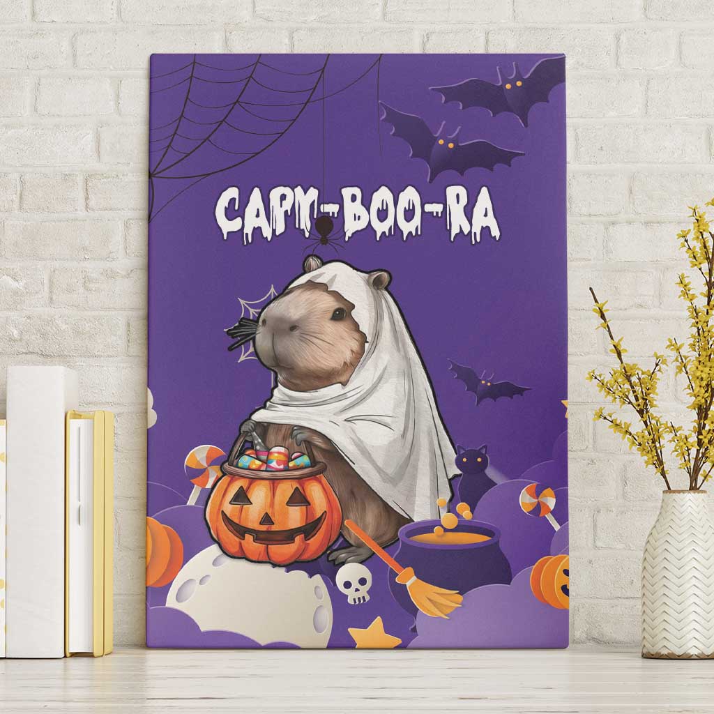 Capy-Boo-Ra Halloween Canvas Wall Art Bats And Pumpkins Funny Style - Wonder Print Shop