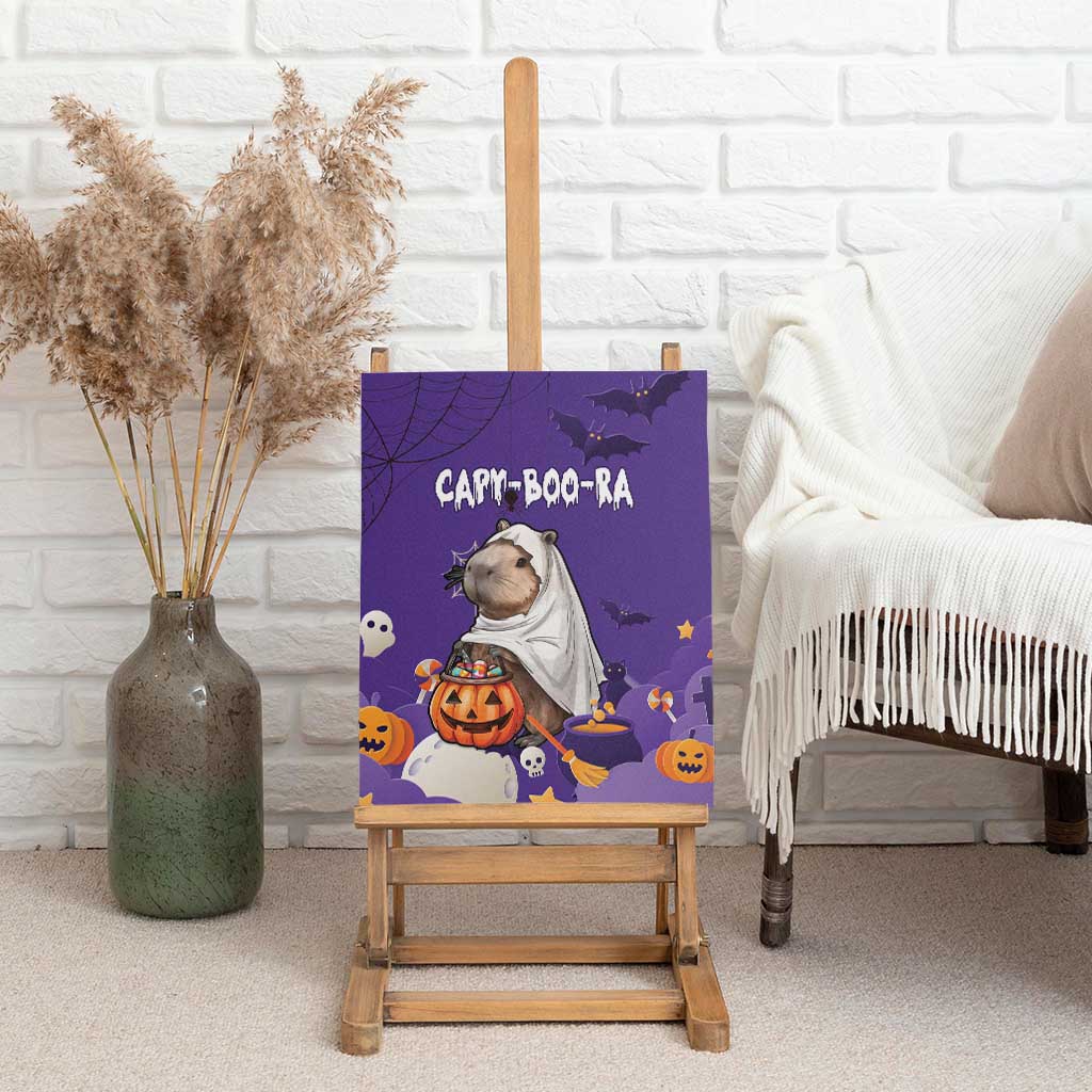 Capy-Boo-Ra Halloween Canvas Wall Art Bats And Pumpkins Funny Style - Wonder Print Shop
