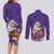Capy-Boo-Ra Halloween Couples Matching Long Sleeve Bodycon Dress and Long Sleeve Button Shirt Bats And Pumpkins Funny Style - Wonder Print Shop