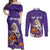 Capy-Boo-Ra Halloween Couples Matching Off Shoulder Maxi Dress and Long Sleeve Button Shirt Bats And Pumpkins Funny Style - Wonder Print Shop