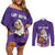 Capy-Boo-Ra Halloween Couples Matching Off Shoulder Short Dress and Long Sleeve Button Shirt Bats And Pumpkins Funny Style - Wonder Print Shop