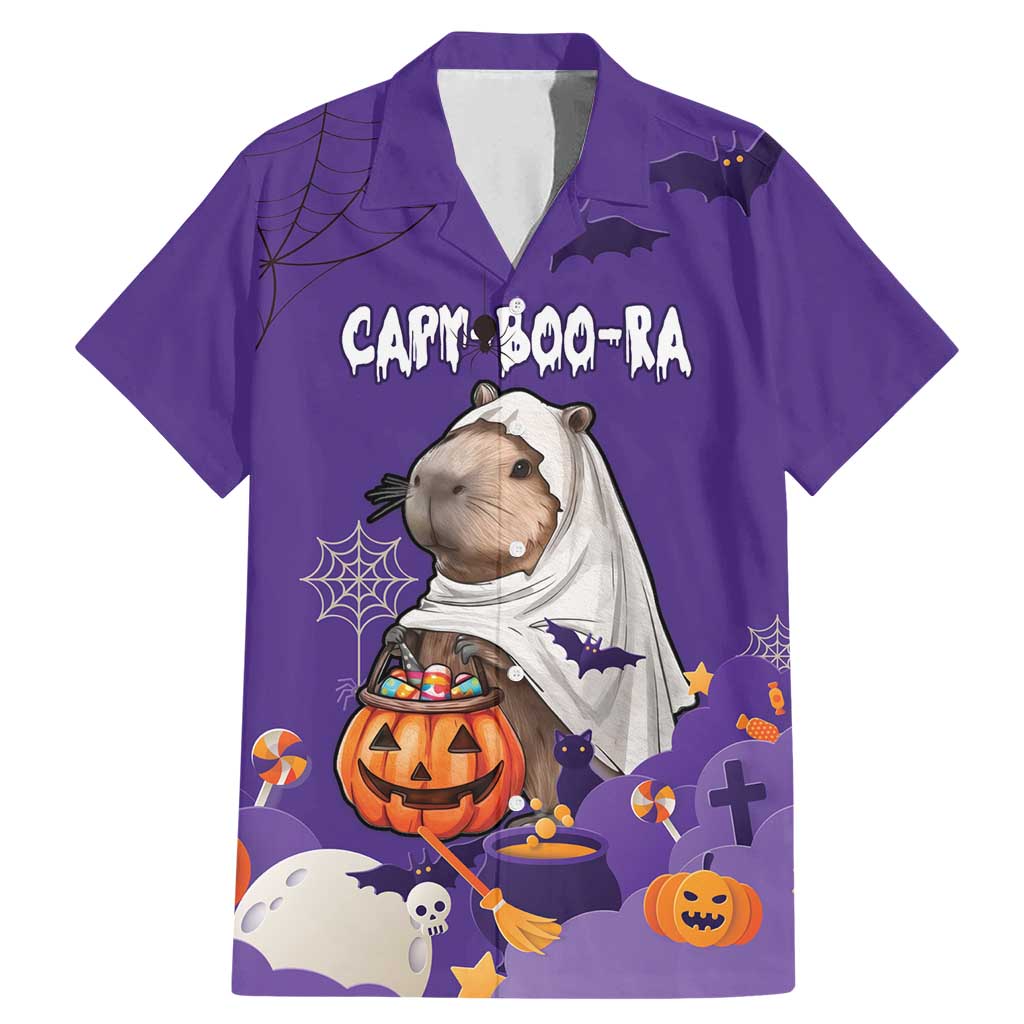 Capy-Boo-Ra Halloween Family Matching Mermaid Dress and Hawaiian Shirt Bats And Pumpkins Funny Style - Wonder Print Shop