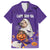 Capy-Boo-Ra Halloween Family Matching Off The Shoulder Long Sleeve Dress and Hawaiian Shirt Bats And Pumpkins Funny Style - Wonder Print Shop