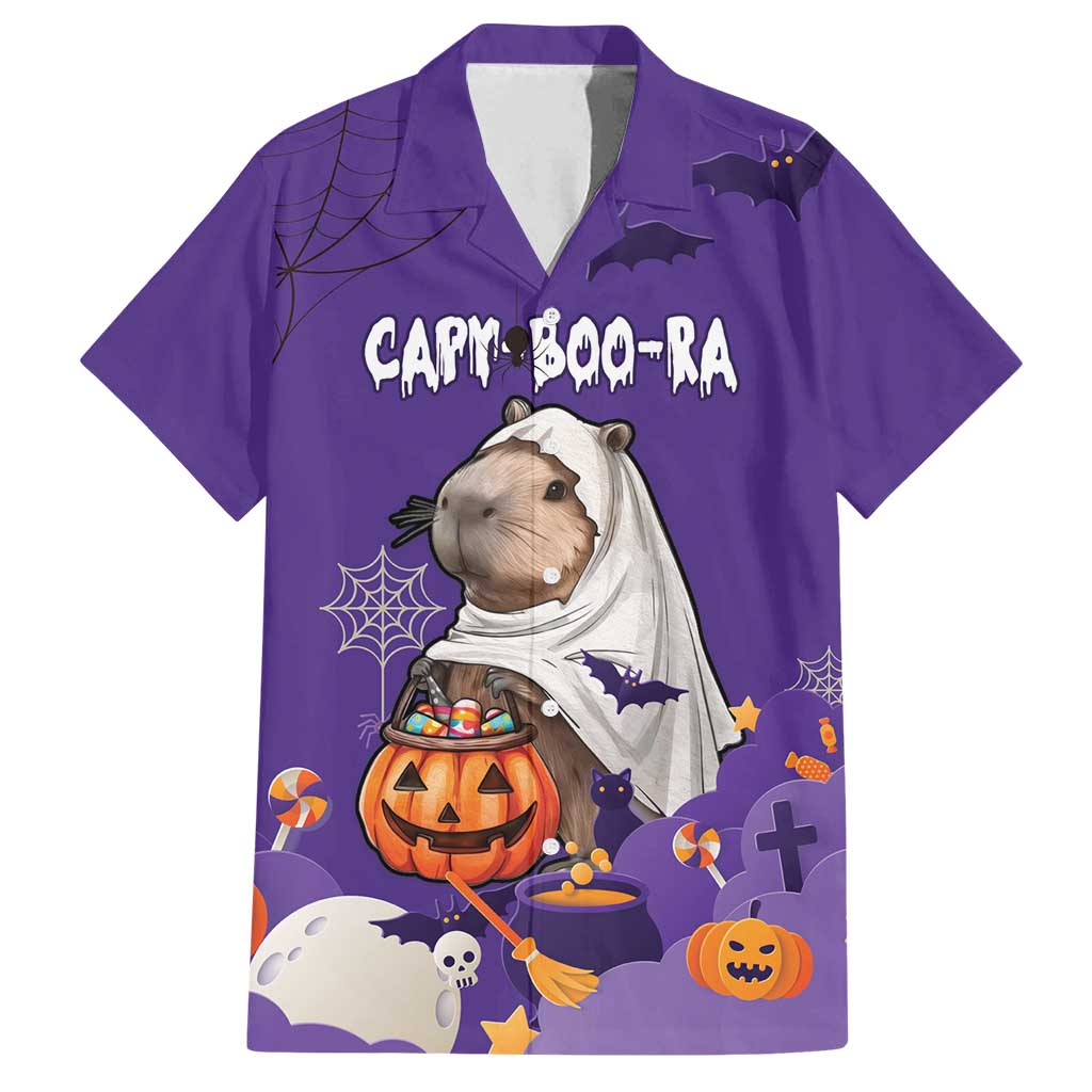 Capy-Boo-Ra Halloween Family Matching Puletasi and Hawaiian Shirt Bats And Pumpkins Funny Style - Wonder Print Shop