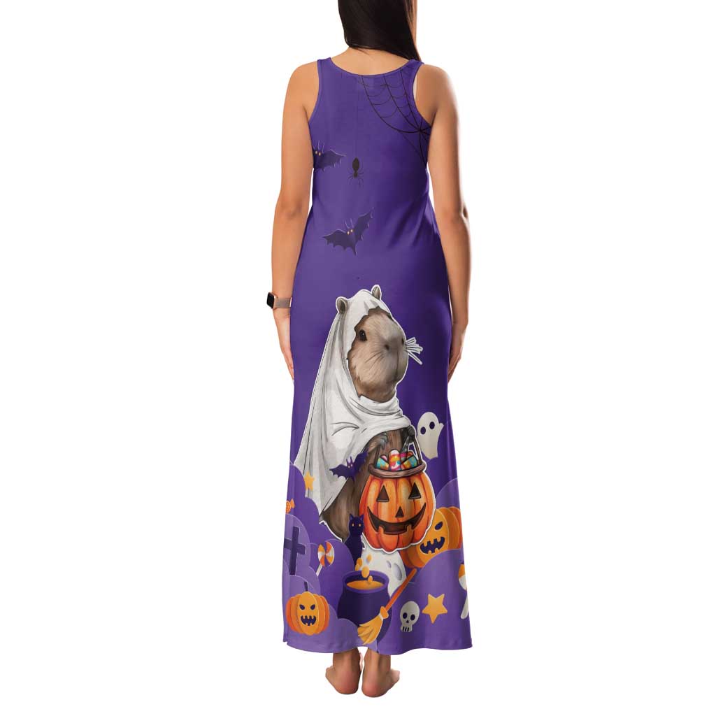 Capy-Boo-Ra Halloween Family Matching Tank Maxi Dress and Hawaiian Shirt Bats And Pumpkins Funny Style - Wonder Print Shop