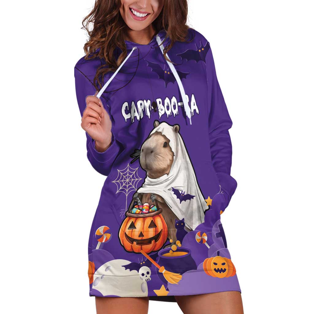 Capy-Boo-Ra Halloween Hoodie Dress Bats And Pumpkins Funny Style - Wonder Print Shop
