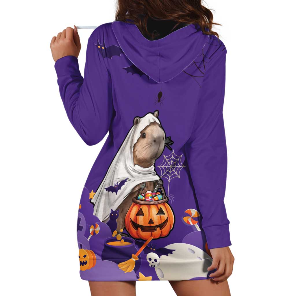 Capy-Boo-Ra Halloween Hoodie Dress Bats And Pumpkins Funny Style - Wonder Print Shop