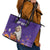 Capy-Boo-Ra Halloween Leather Tote Bag Bats And Pumpkins Funny Style - Wonder Print Shop