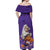 Capy-Boo-Ra Halloween Off Shoulder Maxi Dress Bats And Pumpkins Funny Style - Wonder Print Shop