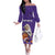 Capy-Boo-Ra Halloween Off The Shoulder Long Sleeve Dress Bats And Pumpkins Funny Style - Wonder Print Shop