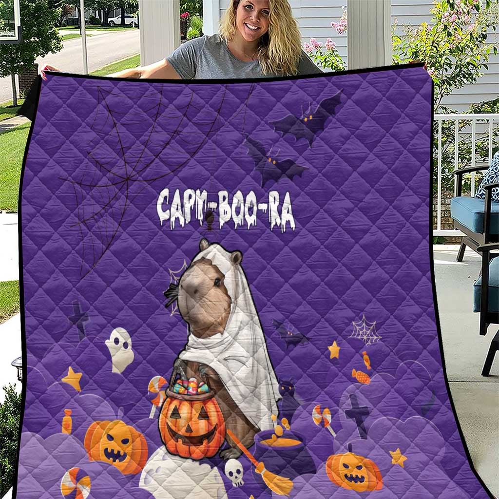 Capy-Boo-Ra Halloween Quilt Bats And Pumpkins Funny Style - Wonder Print Shop