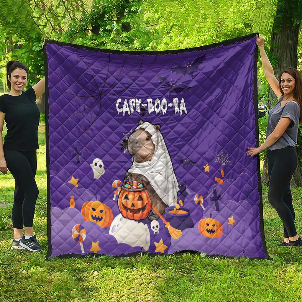 Capy-Boo-Ra Halloween Quilt Bats And Pumpkins Funny Style - Wonder Print Shop