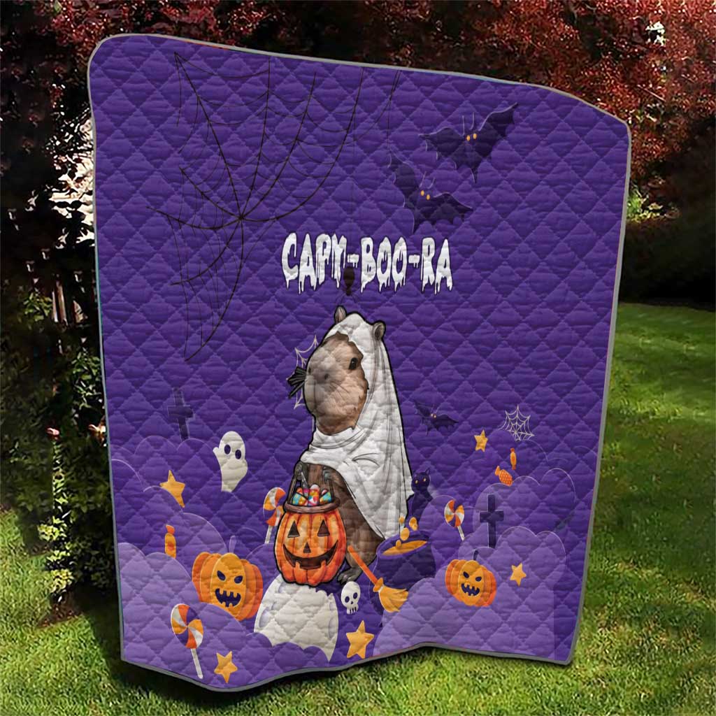 Capy-Boo-Ra Halloween Quilt Bats And Pumpkins Funny Style - Wonder Print Shop